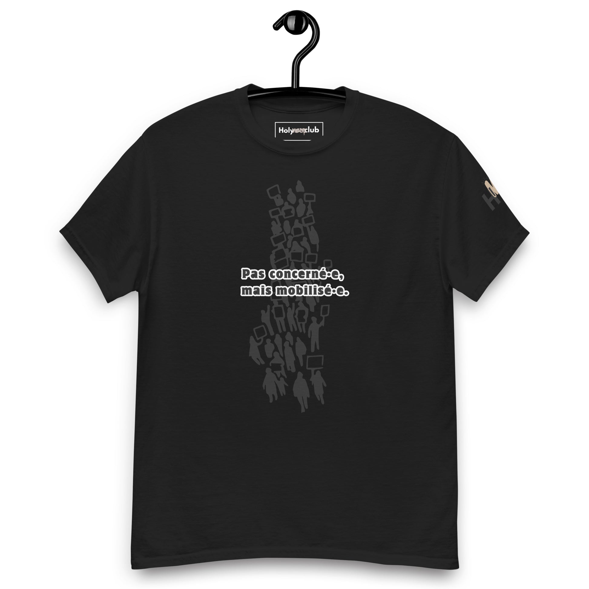 T-shirt unisexe coton bio engagé – Slogan Make mental health sexy again – Holy Mess Club T-shirt unisexe coton bio éthique – Slogan Trop doux pour ce monde – Holy Mess Club T-shirt éthique et sarcastique – Slogan Féministe flinguée & full of snacks – Holy