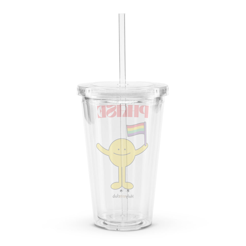 Gobelet en plastique transparent - À remplir de ce que tu veux. Sauf de jugements.