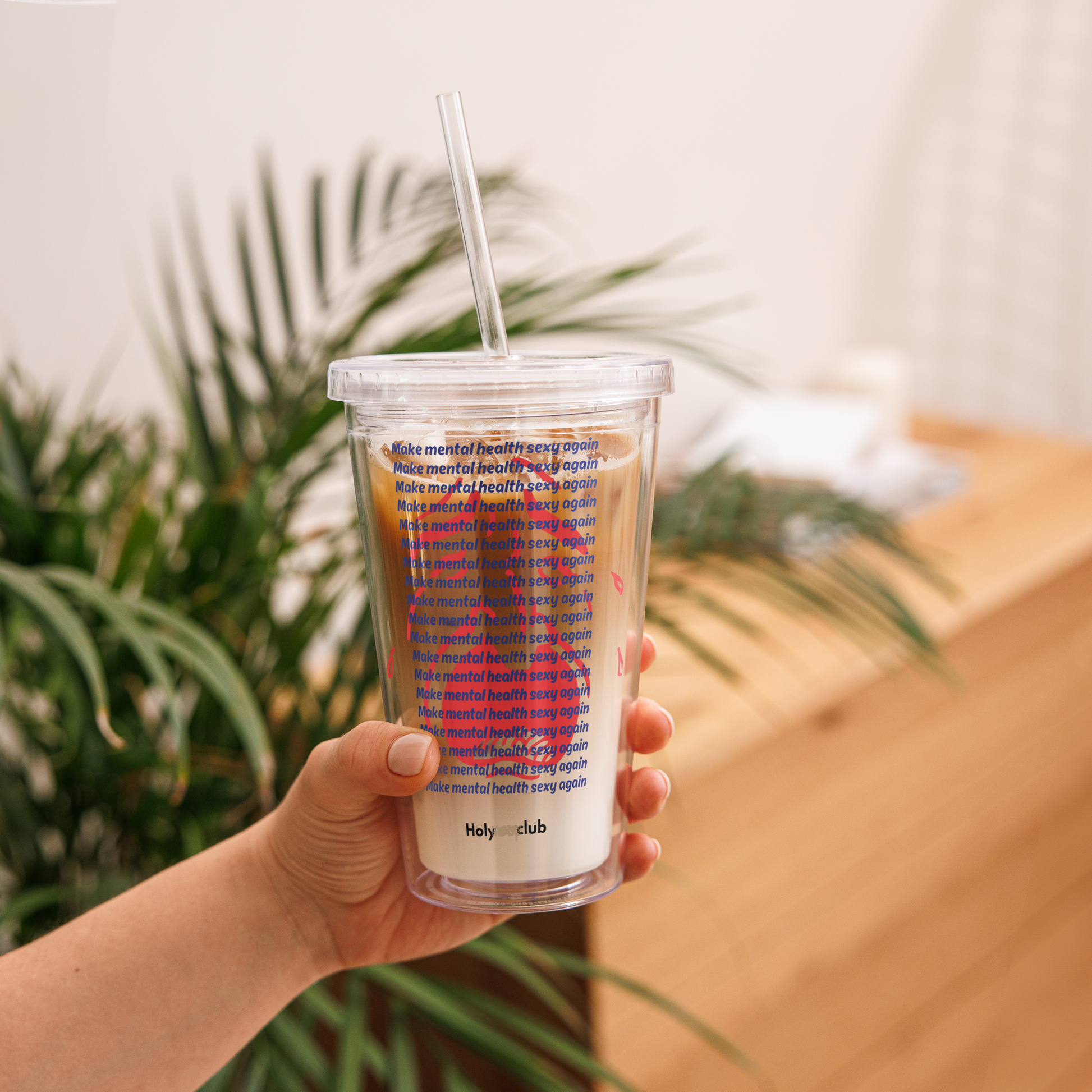 Gobelet en plastique transparent - À remplir de ce que tu veux. Sauf de jugements.
