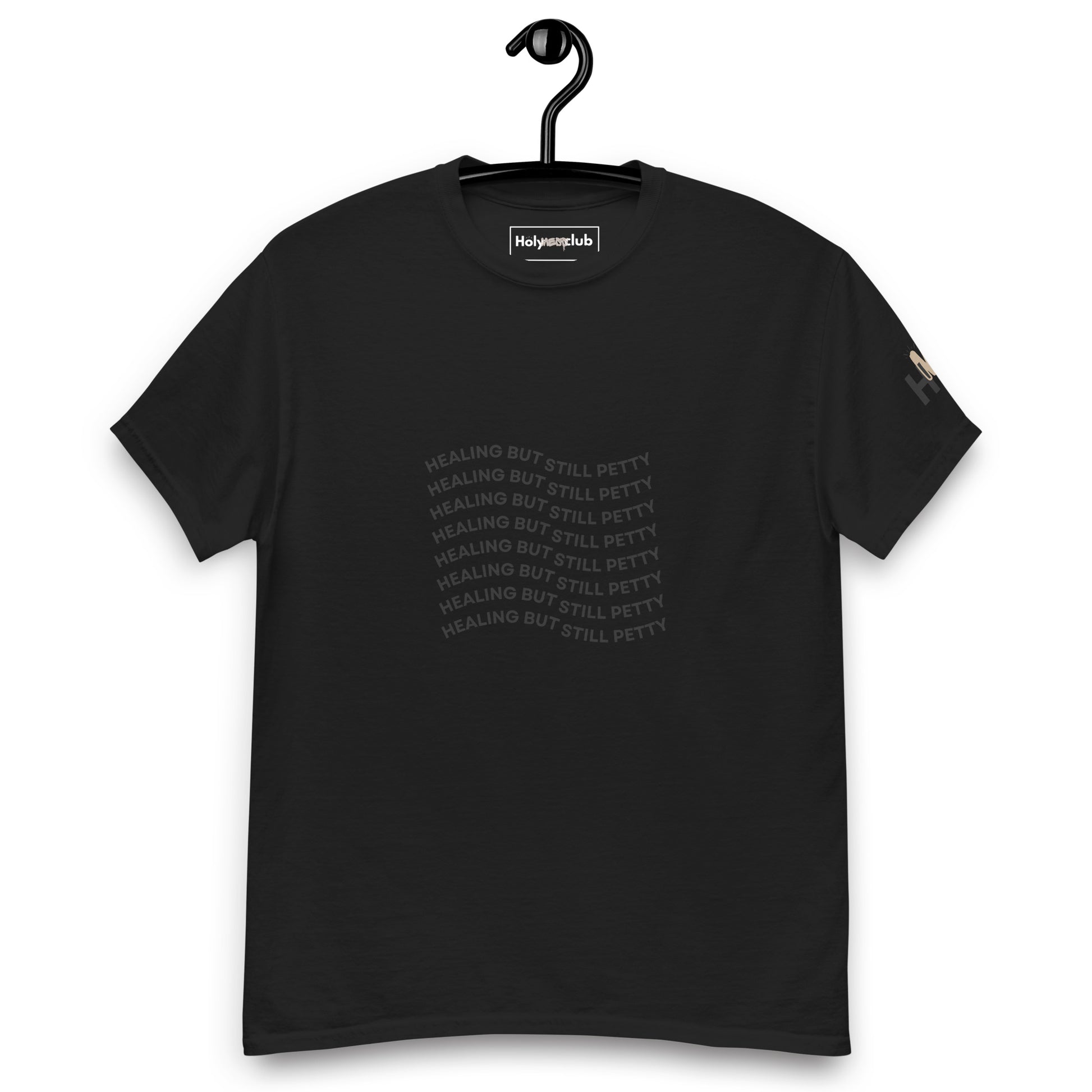 T-shirt unisexe coton bio engagé – Slogan Make mental health sexy again – Holy Mess Club T-shirt unisexe coton bio éthique – Slogan Trop doux pour ce monde – Holy Mess Club T-shirt éthique et sarcastique – Slogan Féministe flinguée & full of snacks – Holy
