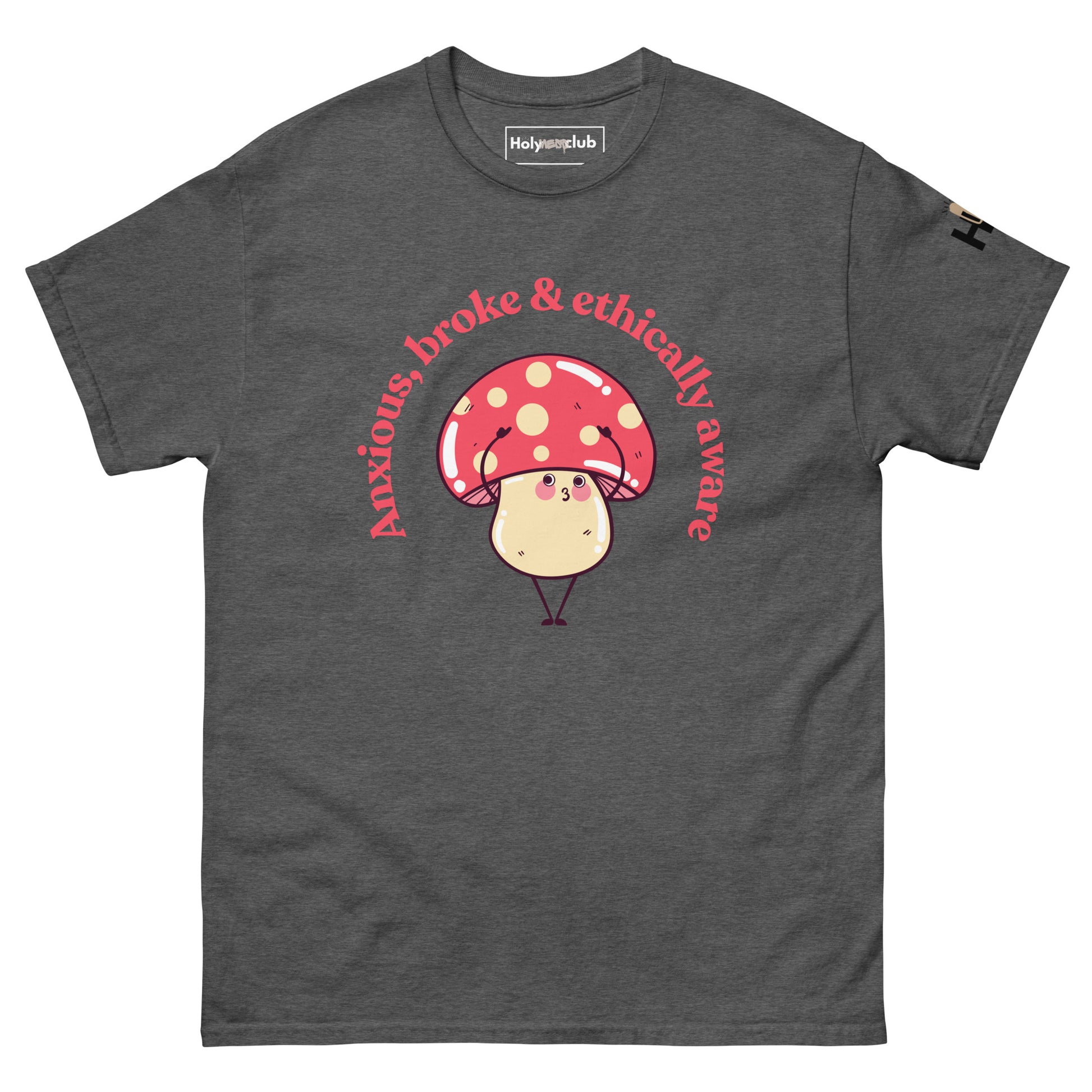 T-shirt unisexe coton bio engagé – Slogan Make mental health sexy again – Holy Mess Club T-shirt unisexe coton bio éthique – Slogan Trop doux pour ce monde – Holy Mess Club T-shirt éthique et sarcastique – Slogan Féministe flinguée & full of snacks – Holy