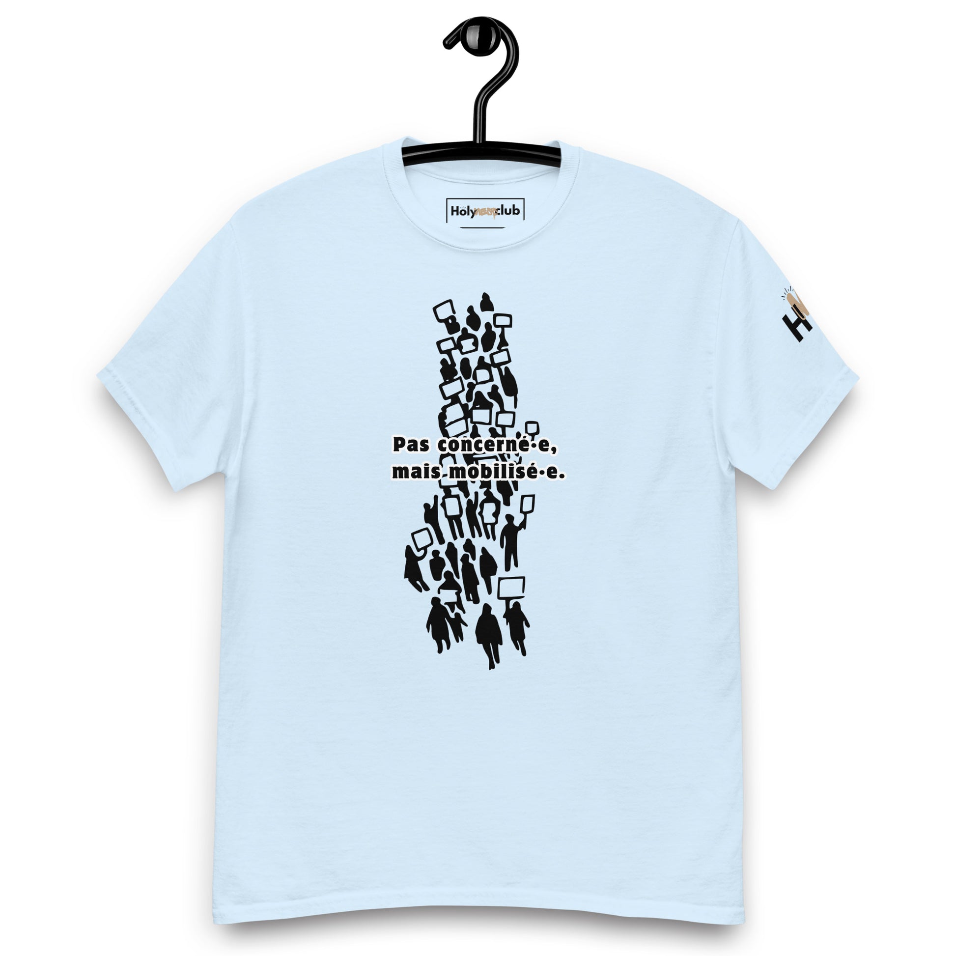 T-shirt unisexe coton bio engagé – Slogan Make mental health sexy again – Holy Mess Club T-shirt unisexe coton bio éthique – Slogan Trop doux pour ce monde – Holy Mess Club T-shirt éthique et sarcastique – Slogan Féministe flinguée & full of snacks – Holy