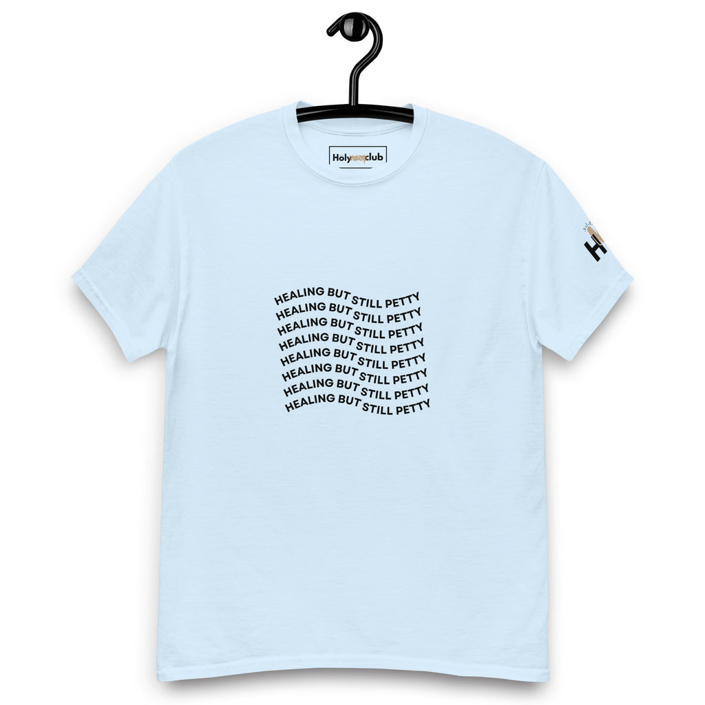 T-shirt unisexe coton bio engagé – Slogan Make mental health sexy again – Holy Mess Club T-shirt unisexe coton bio éthique – Slogan Trop doux pour ce monde – Holy Mess Club T-shirt éthique et sarcastique – Slogan Féministe flinguée & full of snacks – Holy