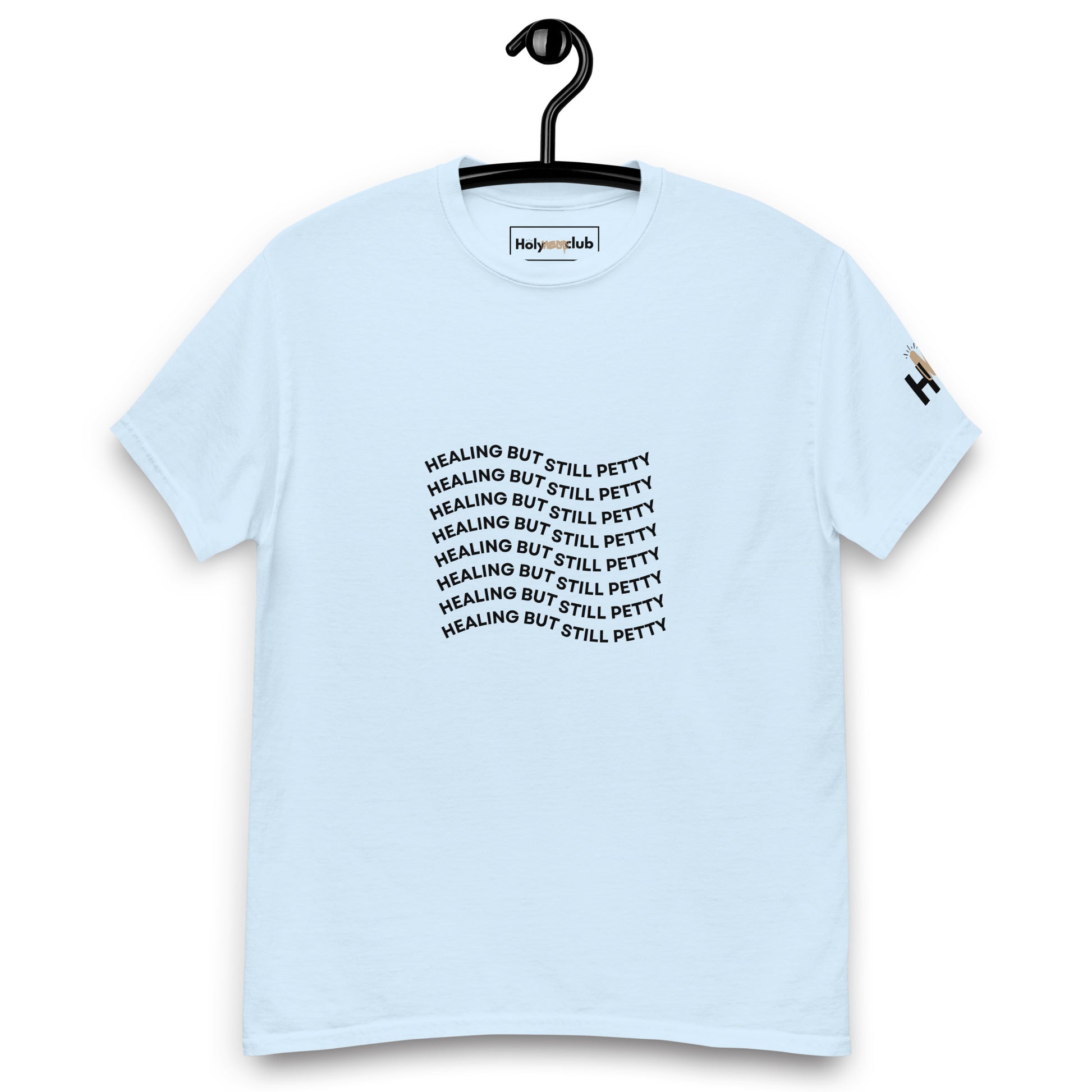 T-shirt unisexe coton bio engagé – Slogan Make mental health sexy again – Holy Mess Club T-shirt unisexe coton bio éthique – Slogan Trop doux pour ce monde – Holy Mess Club T-shirt éthique et sarcastique – Slogan Féministe flinguée & full of snacks – Holy