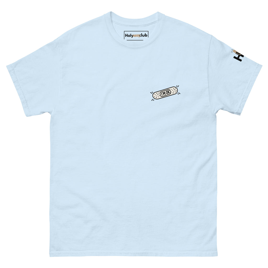 T-shirt unisexe coton bio engagé – Slogan Make mental health sexy again – Holy Mess Club T-shirt unisexe coton bio éthique – Slogan Trop doux pour ce monde – Holy Mess Club T-shirt éthique et sarcastique – Slogan Féministe flinguée & full of snacks – Holy