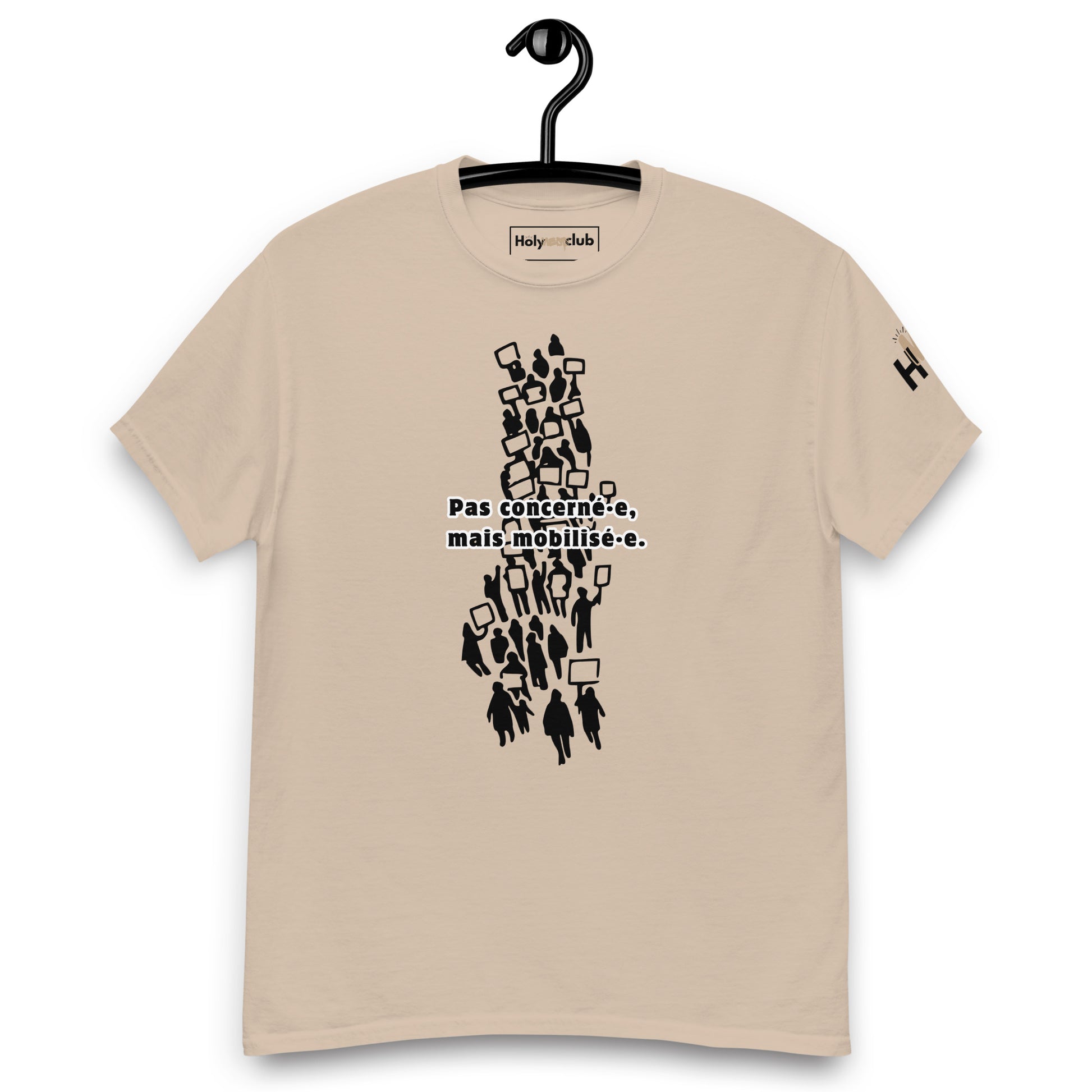T-shirt unisexe coton bio engagé – Slogan Make mental health sexy again – Holy Mess Club T-shirt unisexe coton bio éthique – Slogan Trop doux pour ce monde – Holy Mess Club T-shirt éthique et sarcastique – Slogan Féministe flinguée & full of snacks – Holy