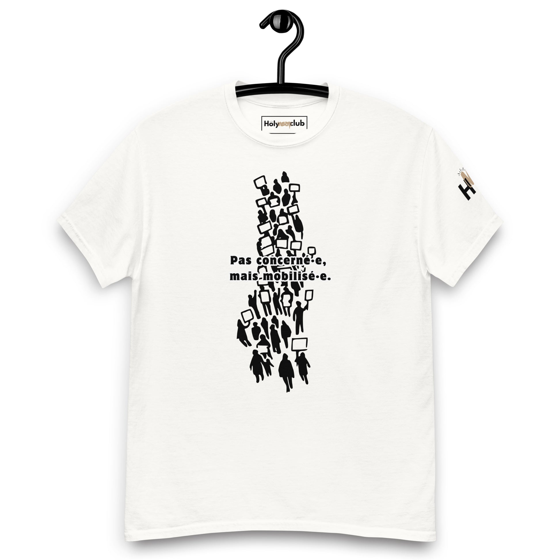T-shirt unisexe coton bio engagé – Slogan Make mental health sexy again – Holy Mess Club T-shirt unisexe coton bio éthique – Slogan Trop doux pour ce monde – Holy Mess Club T-shirt éthique et sarcastique – Slogan Féministe flinguée & full of snacks – Holy