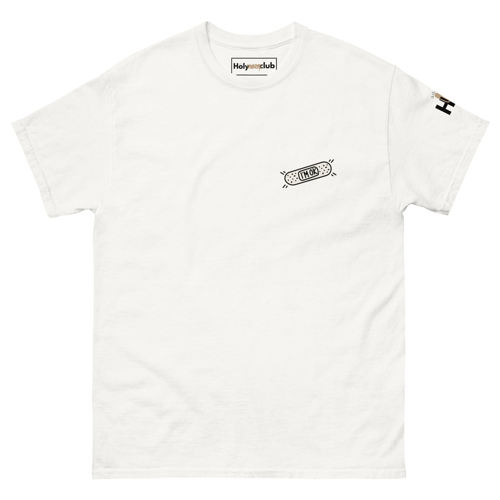 T-shirt unisexe coton bio engagé – Slogan Make mental health sexy again – Holy Mess Club T-shirt unisexe coton bio éthique – Slogan Trop doux pour ce monde – Holy Mess Club T-shirt éthique et sarcastique – Slogan Féministe flinguée & full of snacks – Holy