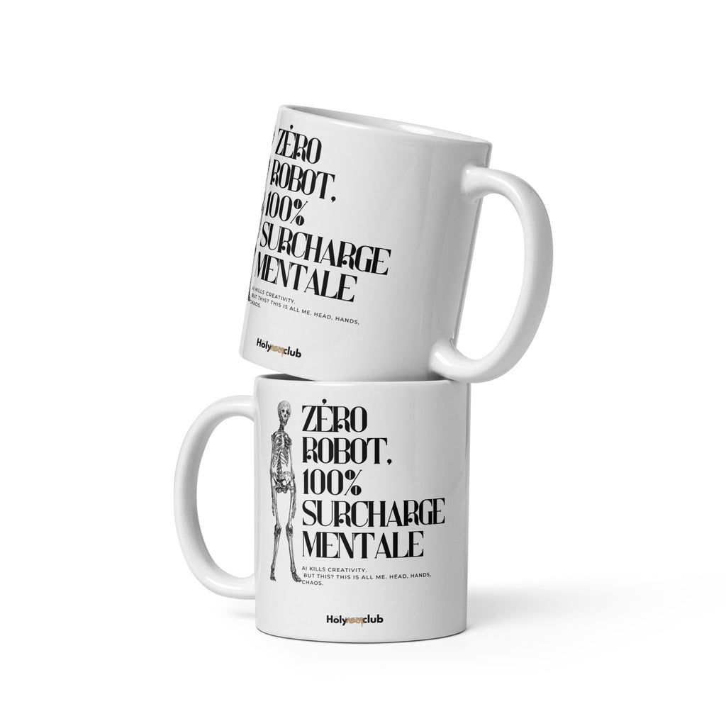 Mug Blanc Brillant - Pour tou·tes celles et ceux qui boivent chaud et pensent clair.