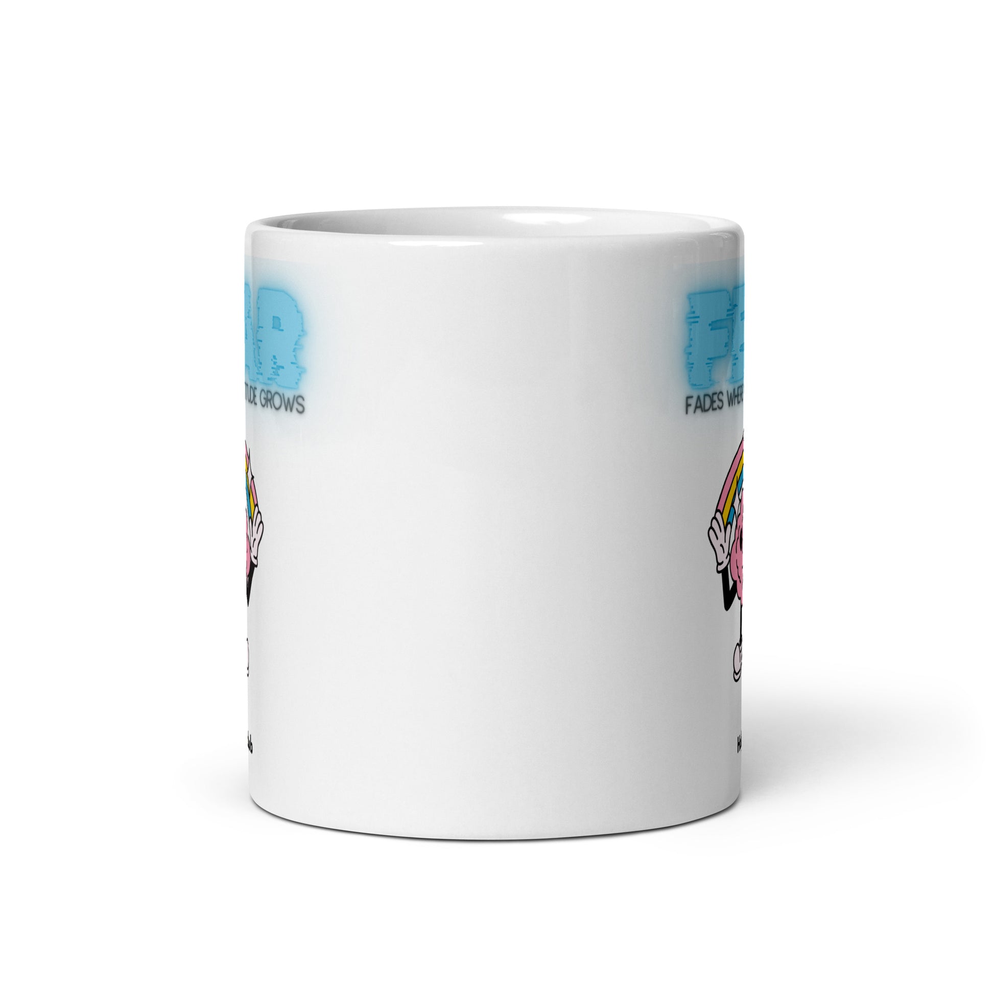 Mug Blanc Brillant - Pour tou·tes celles et ceux qui boivent chaud et pensent clair.