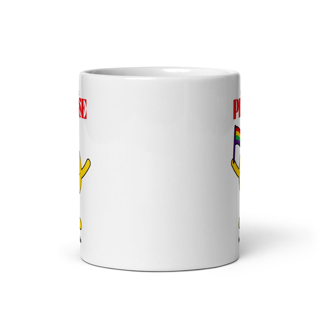 Mug Blanc Brillant - Pour tou·tes celles et ceux qui boivent chaud et pensent clair.