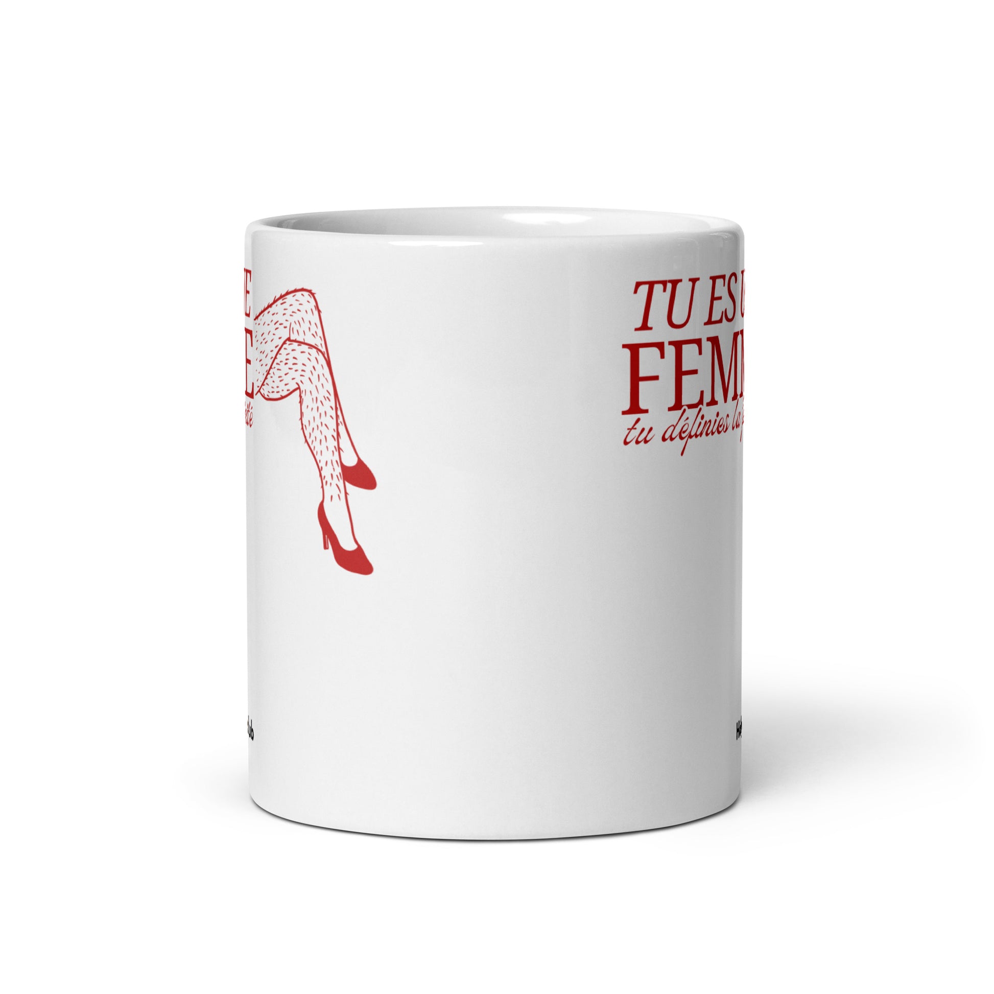 Mug Blanc Brillant - Pour tou·tes celles et ceux qui boivent chaud et pensent clair.