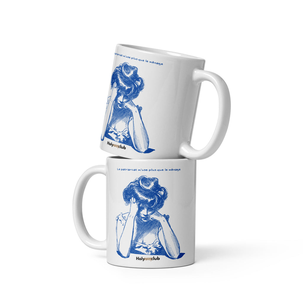 Mug Blanc Brillant - Pour tou·tes celles et ceux qui boivent chaud et pensent clair.