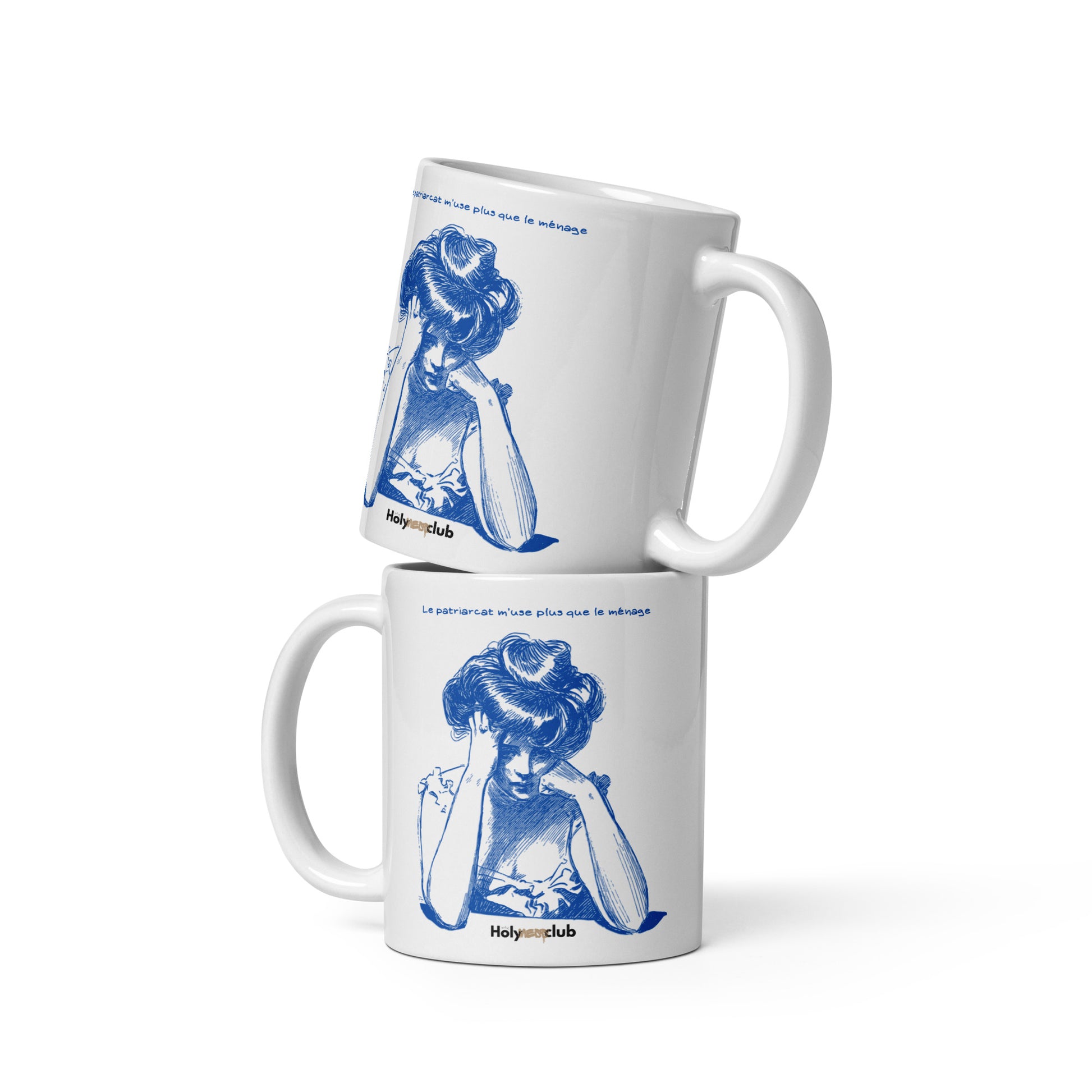 Mug Blanc Brillant - Pour tou·tes celles et ceux qui boivent chaud et pensent clair.