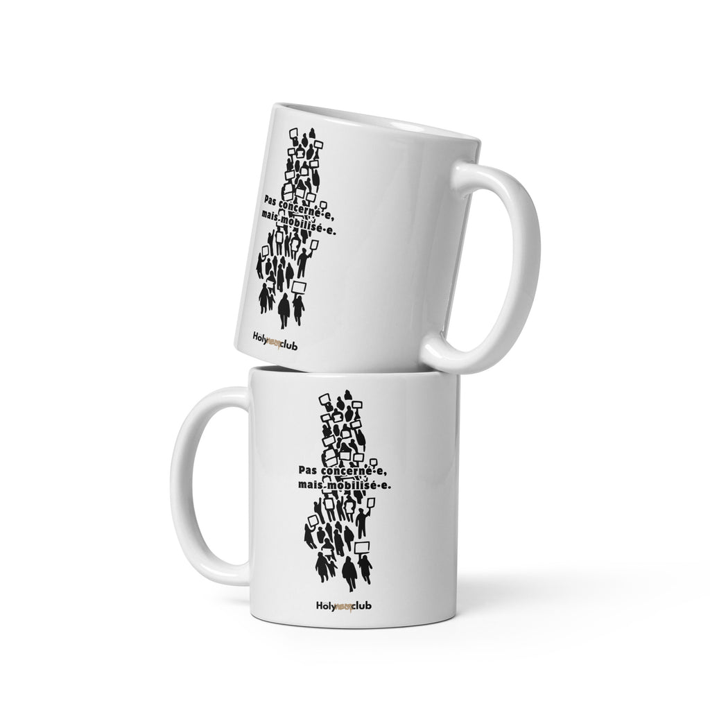 Mug Blanc Brillant - Pour tou·tes celles et ceux qui boivent chaud et pensent clair.