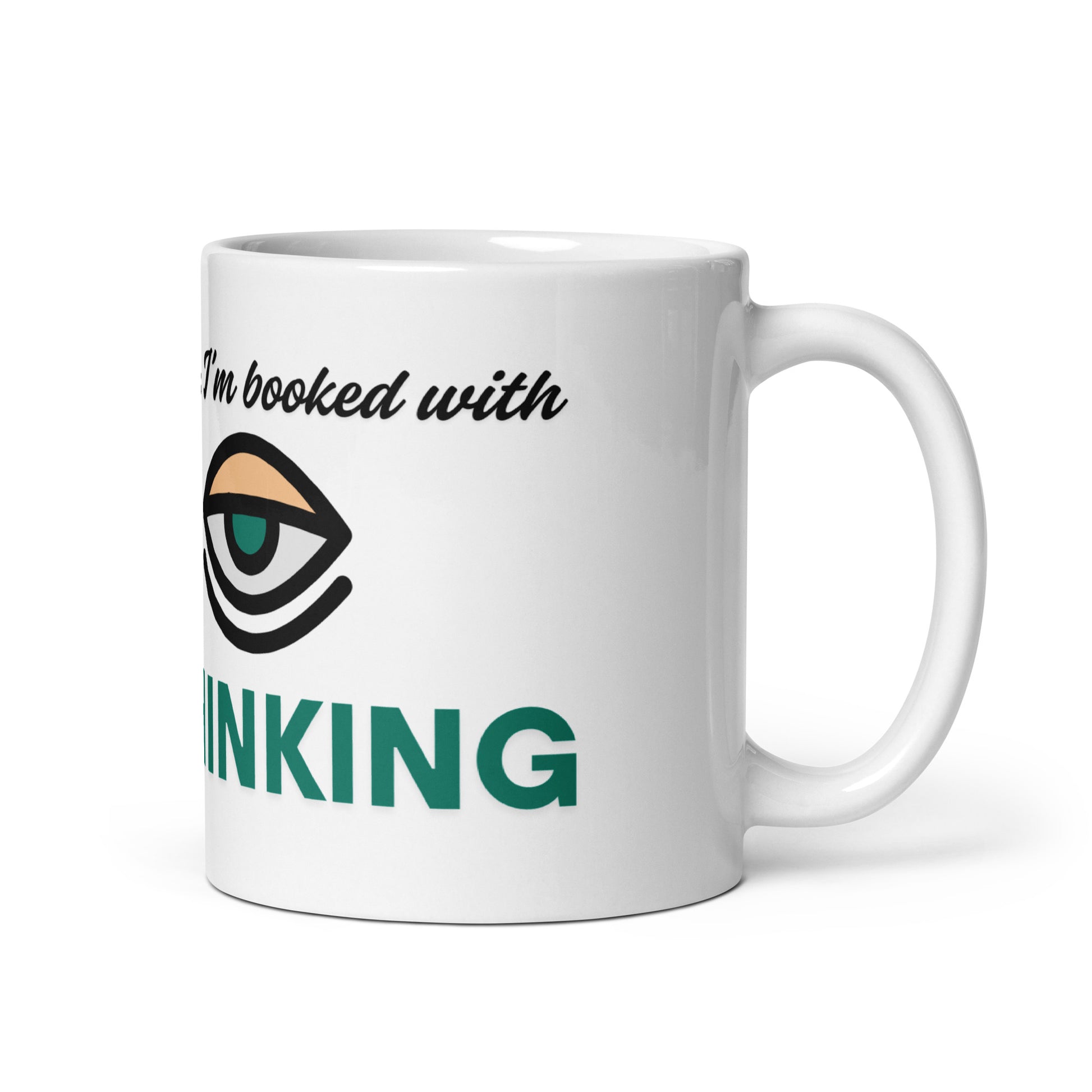 Mug Blanc Brillant - Pour tou·tes celles et ceux qui boivent chaud et pensent clair.