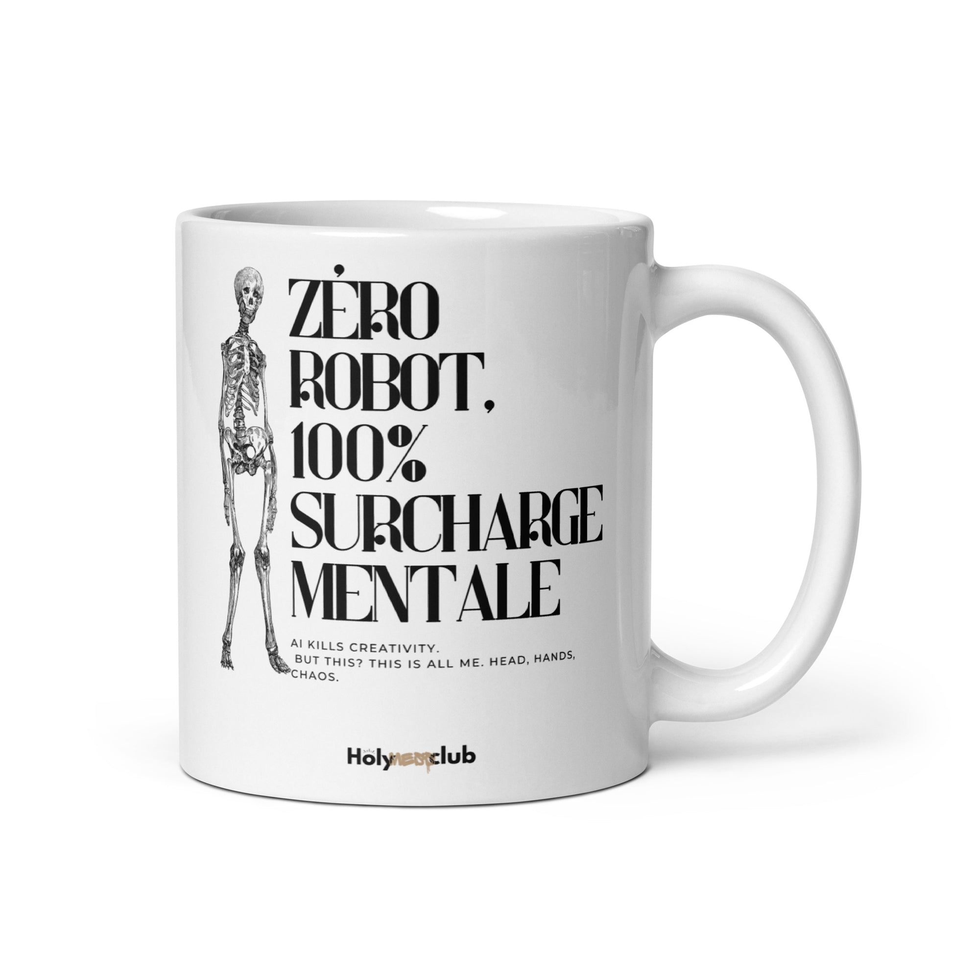 Mug Blanc Brillant - Pour tou·tes celles et ceux qui boivent chaud et pensent clair.