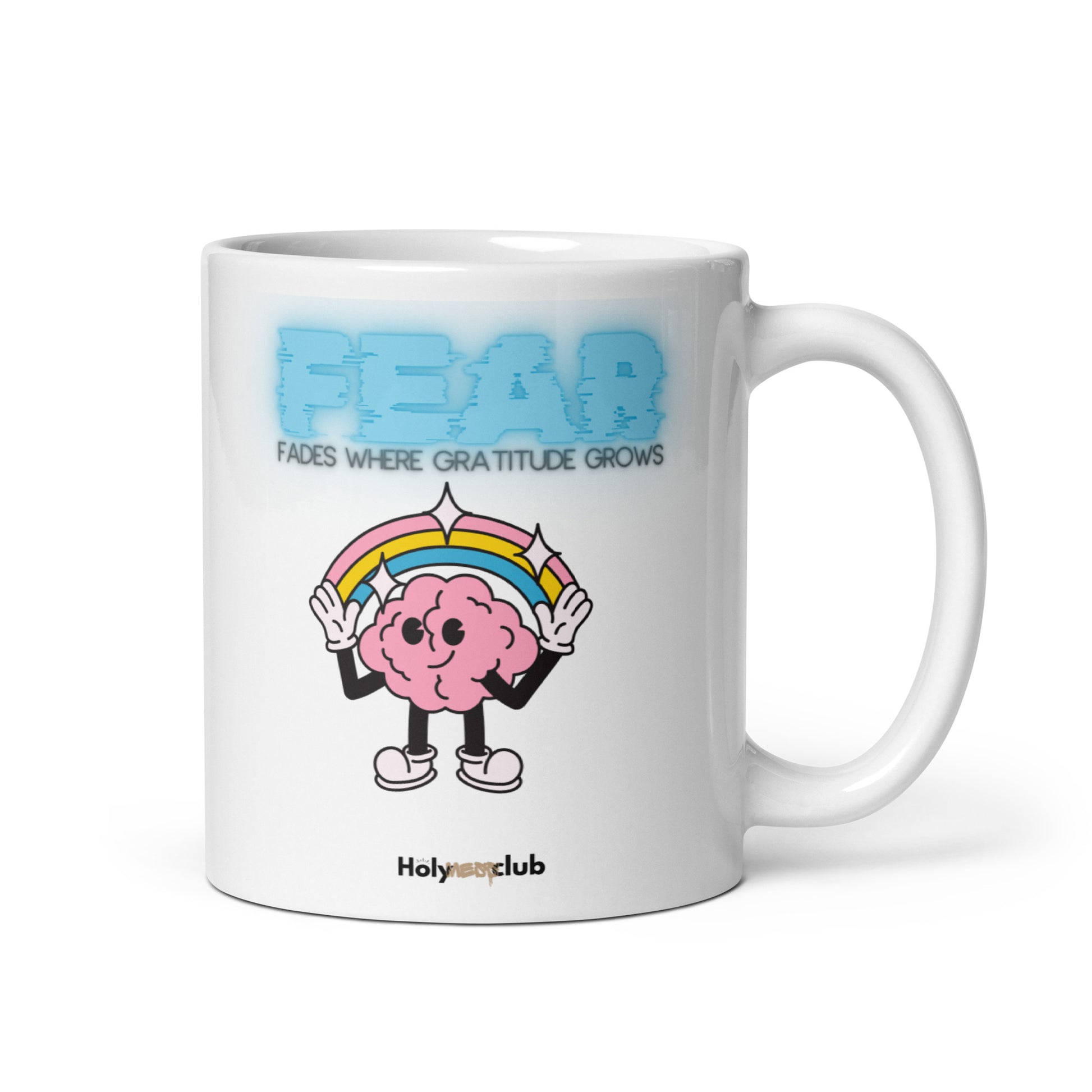 Mug Blanc Brillant - Pour tou·tes celles et ceux qui boivent chaud et pensent clair.