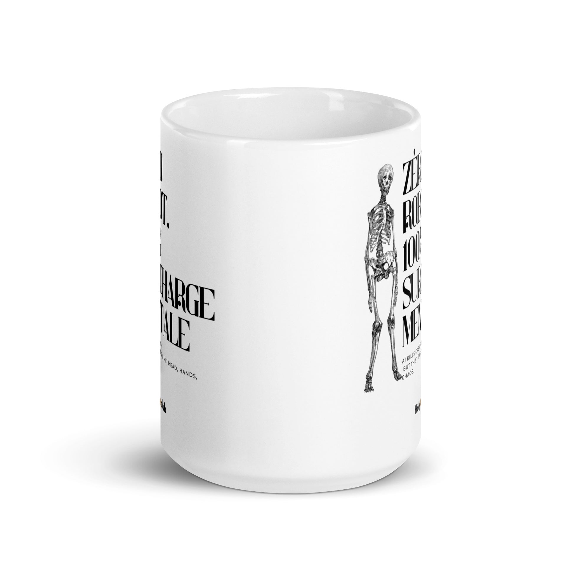 Mug Blanc Brillant - Pour tou·tes celles et ceux qui boivent chaud et pensent clair.