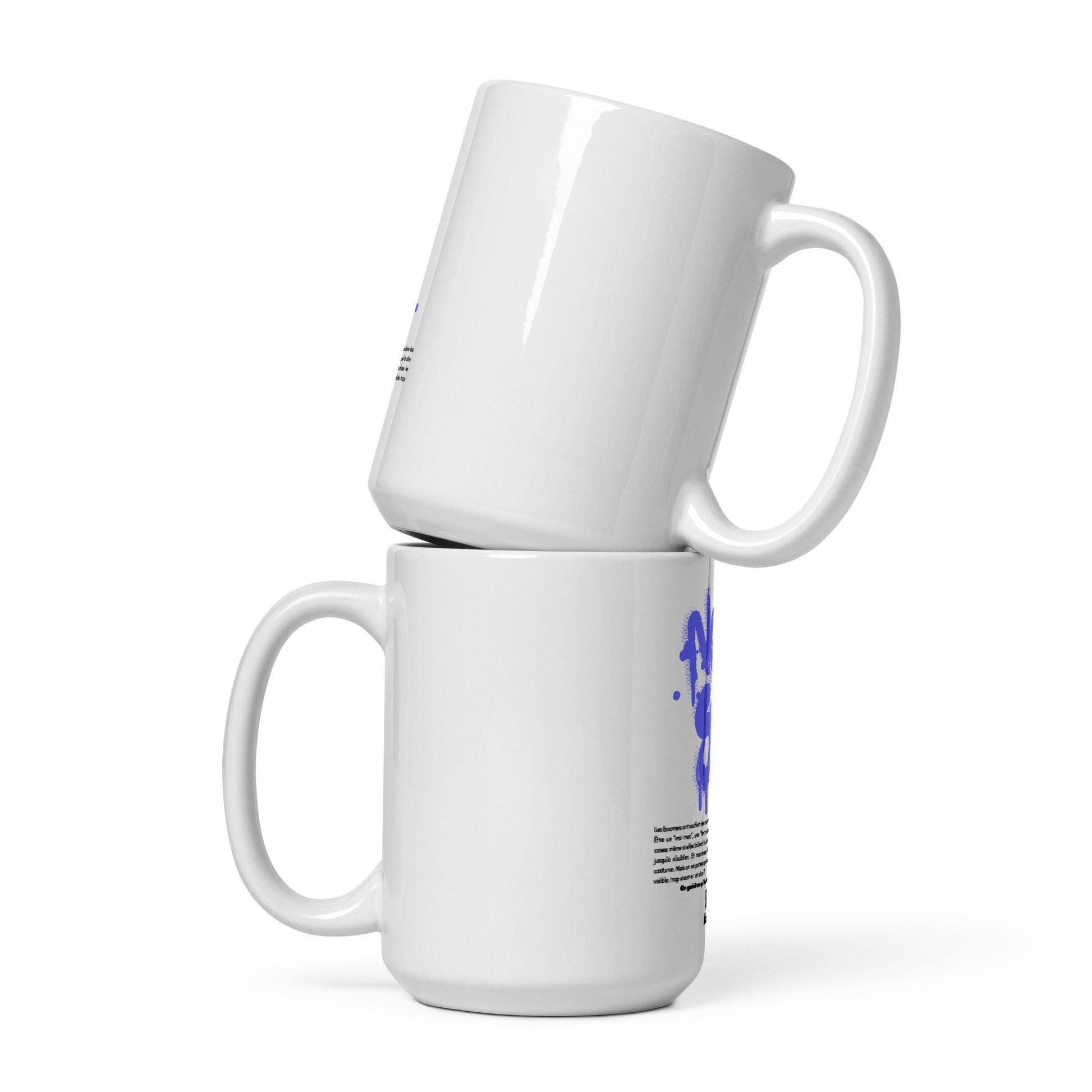 Mug Blanc Brillant - Pour tou·tes celles et ceux qui boivent chaud et pensent clair.