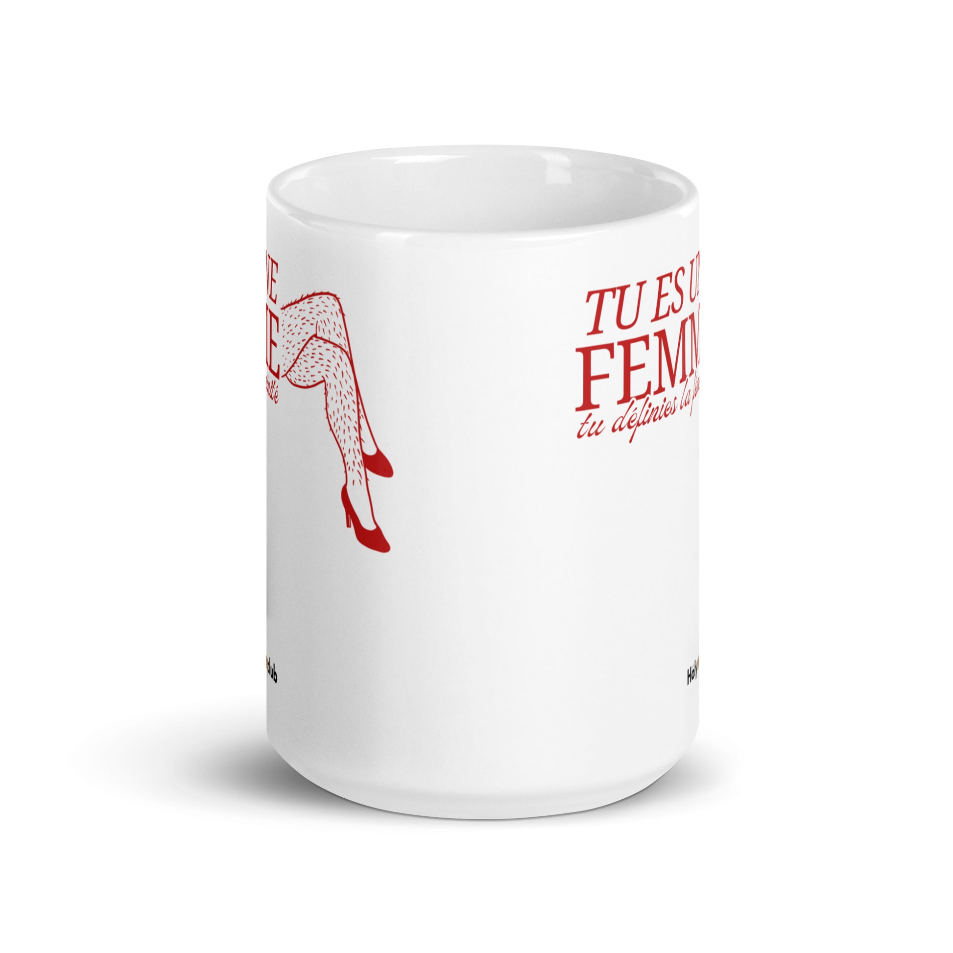 Mug Blanc Brillant - Pour tou·tes celles et ceux qui boivent chaud et pensent clair.