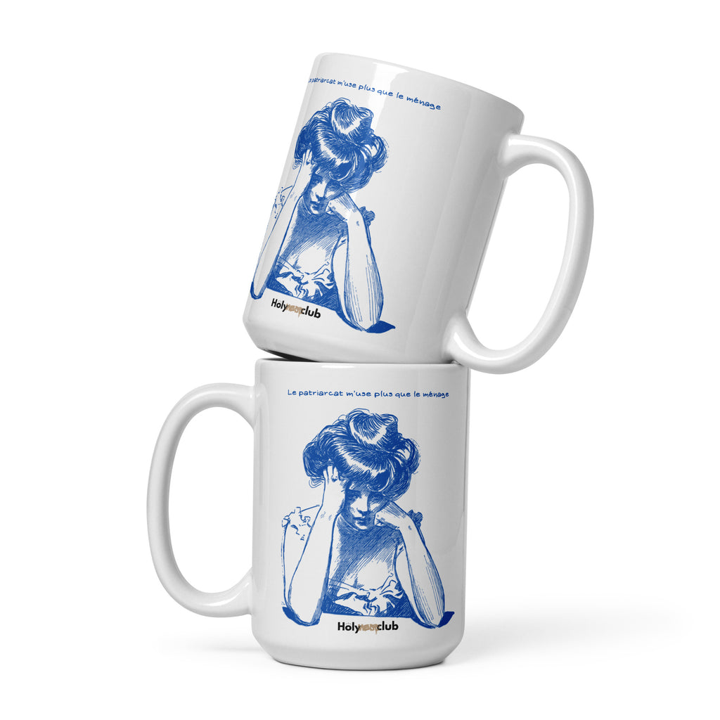Mug Blanc Brillant - Pour tou·tes celles et ceux qui boivent chaud et pensent clair.