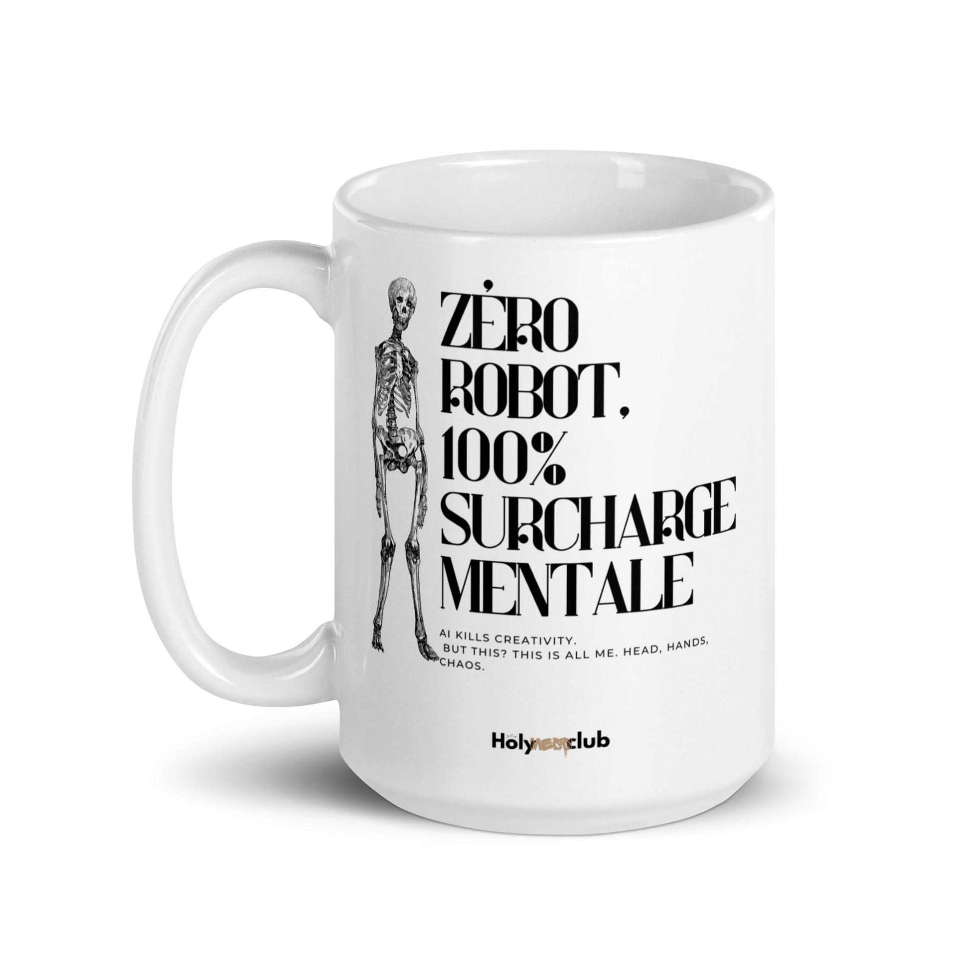 Mug Blanc Brillant - Pour tou·tes celles et ceux qui boivent chaud et pensent clair.