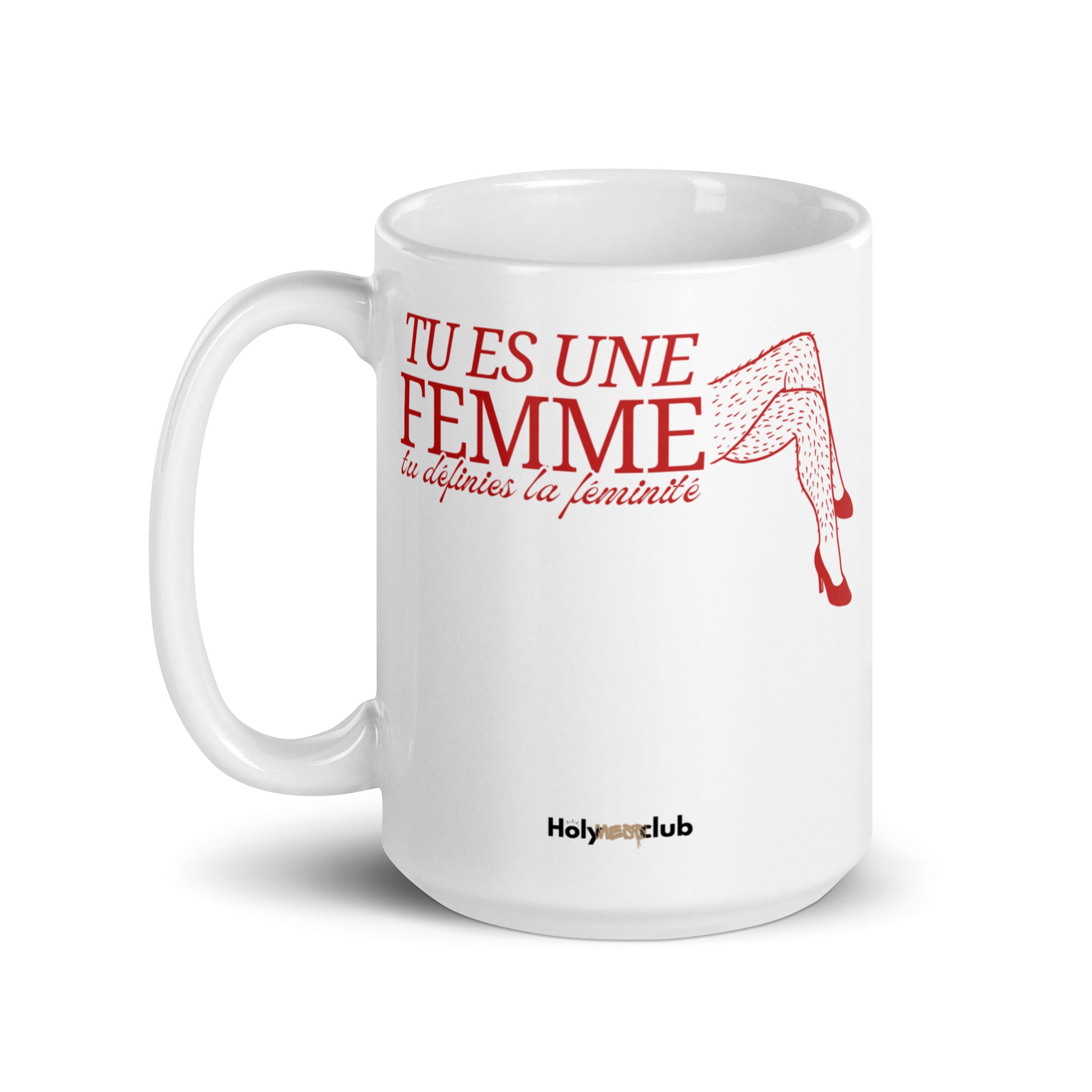 Mug Blanc Brillant - Pour tou·tes celles et ceux qui boivent chaud et pensent clair.