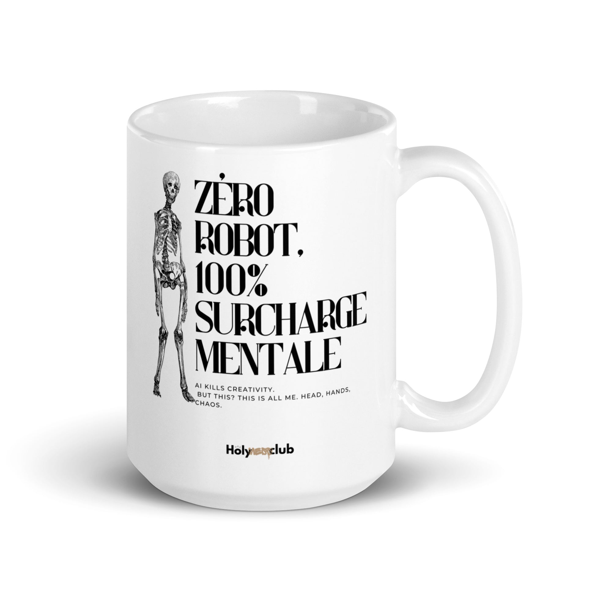 Mug Blanc Brillant - Pour tou·tes celles et ceux qui boivent chaud et pensent clair.