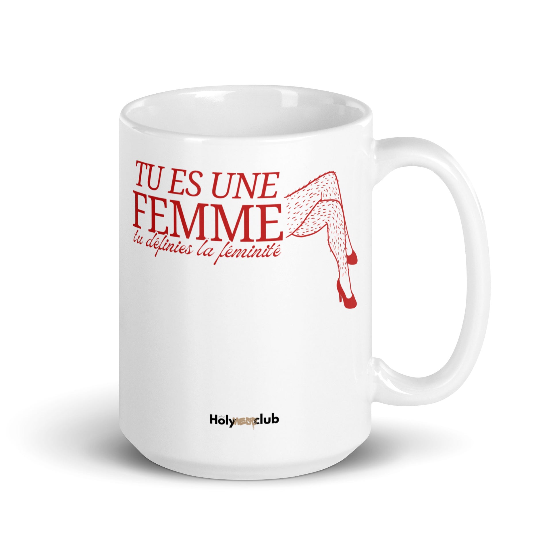 Mug Blanc Brillant - Pour tou·tes celles et ceux qui boivent chaud et pensent clair.