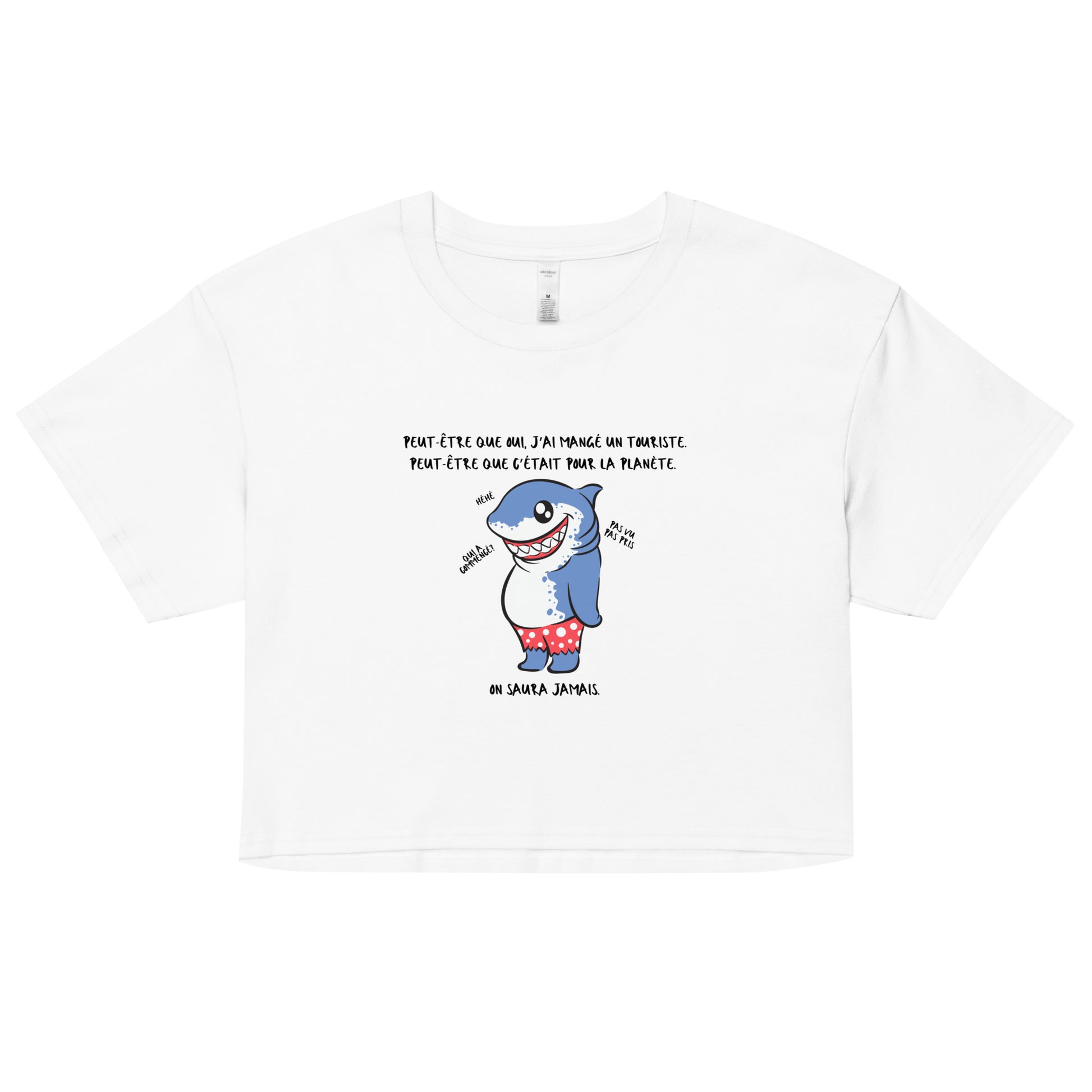 Crop top - Court sur la taille, long sur le message Court sur la taille, long sur le message.